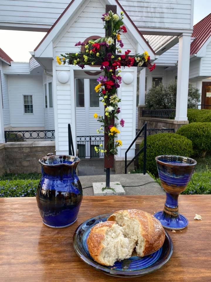communion elements, bread and wine